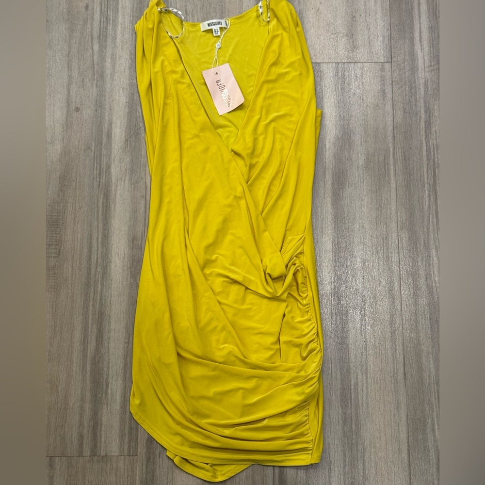 NWT Missguided Slinky Drapefront Mini Dress